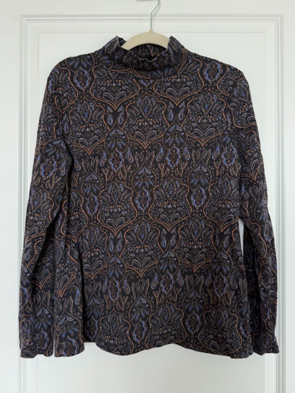 Vintage Croft & Barrow Paisley Funky Cottagecore Turtleneck - Women's Large